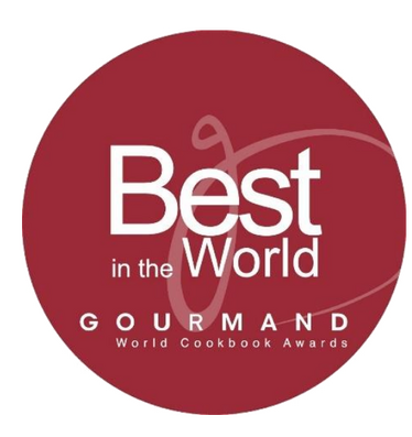 Gourmand best in the world logo for cooking with a two slot toaster The badge for the Gourmand world cookbook awards give to patrick blakley's toaster cookbook!